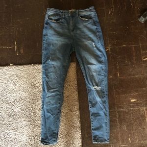 mudd high waist jean leggings distressed